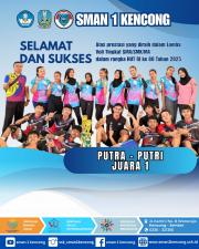 Putra-Putri SMAN 1 KENCONG Juara 1 Lomba Voli Tingkat SMA/SMK/MA Dalam HUT RI Ke 80 Tahun 2025